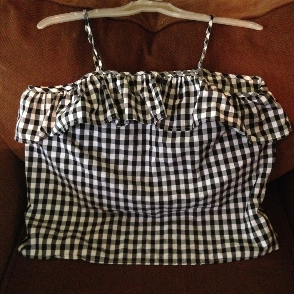 a new day Gingham Gingham Black‎ White Straps Cami XXL NWOT - Picture 3 of 6